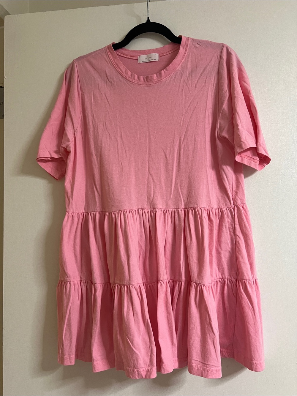 Oak&Fort Pink Tiered T-Shirt Dress